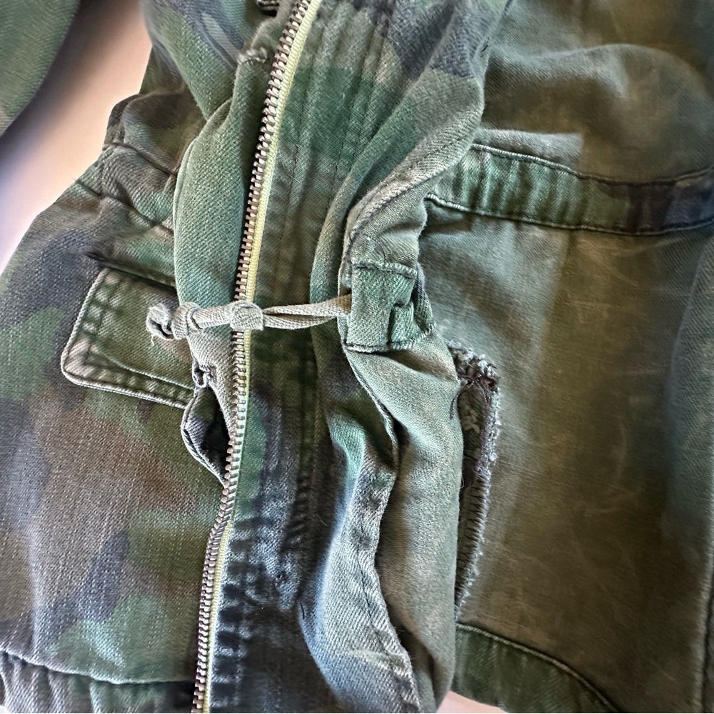 Free People Seize The Day Green Camo Print Utility Jacket - Picture 6 of 7